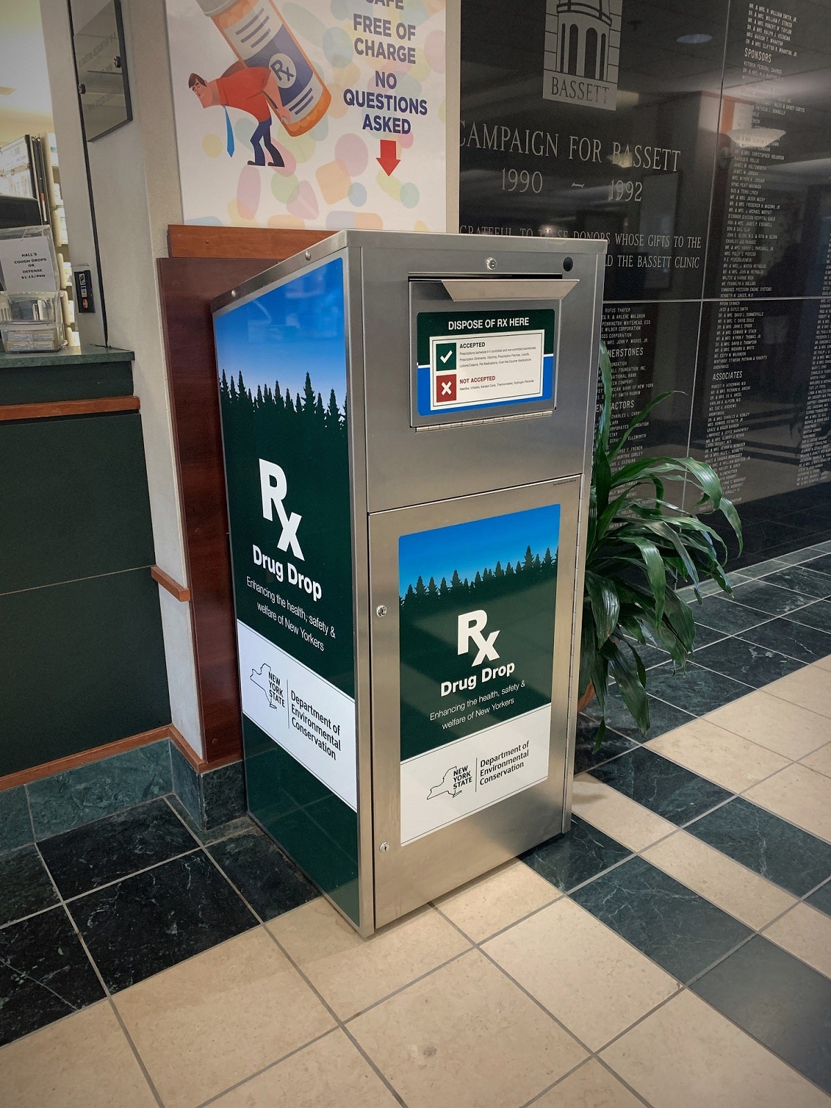 Drug Collection Kiosk at Bassett Prime Care Cooperstown's Outpatient Pharmacy