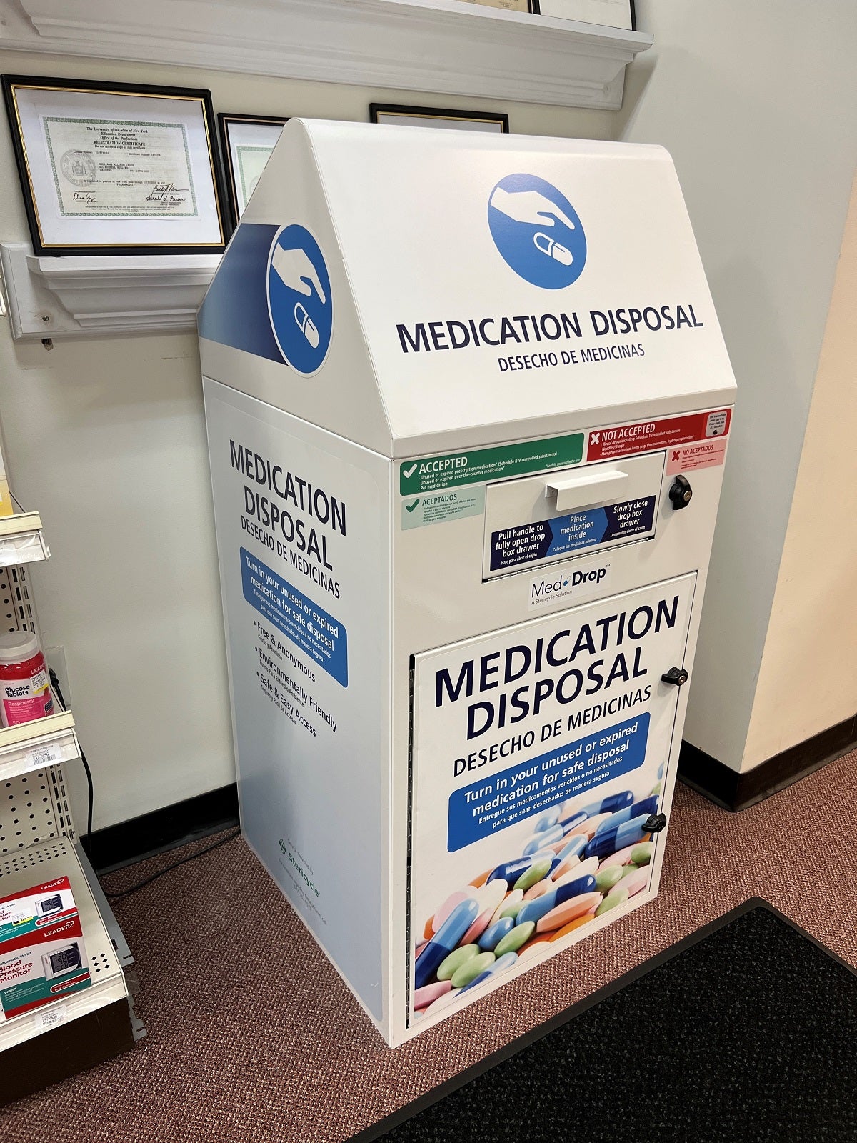Drug Collection Kiosk at Bassett Prime Care Cooperstown's Outpatient Pharmacy