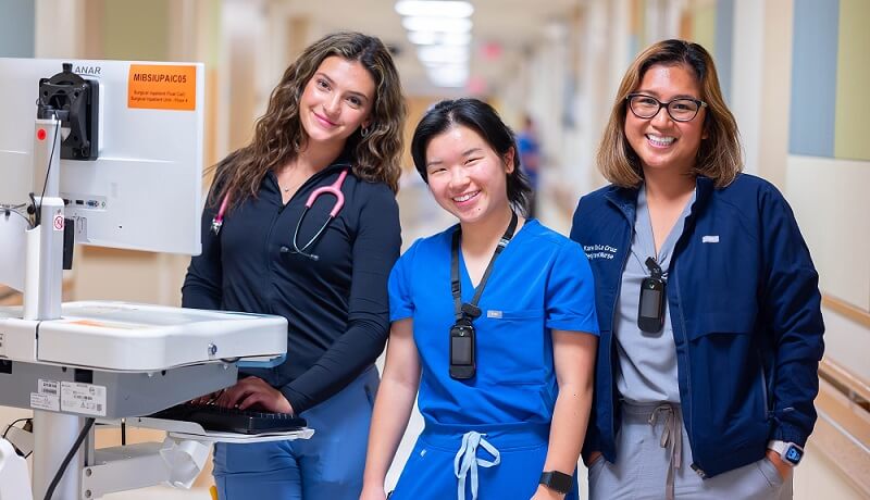 3 Nurses at Bassett Medical Center in Cooperstown, NY
