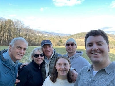 Marcy, Bob, and family in December, 2023