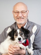 Tom Landon and his Pet Therapy Dog, Poppy