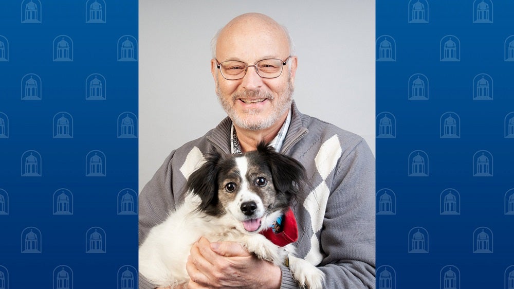 Tom Landon and his Pet Therapy Dog, Poppy