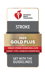 AHA Rural Stroke 2025 Gold Plus Stroke High Honor Roll Elite and Type 2 Diabetes Honor Roll