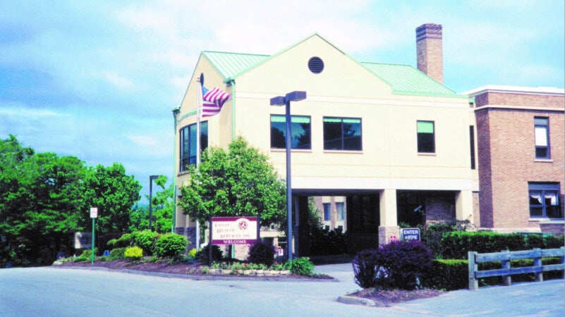 A medical building, Valley Health Services, is photographed. 