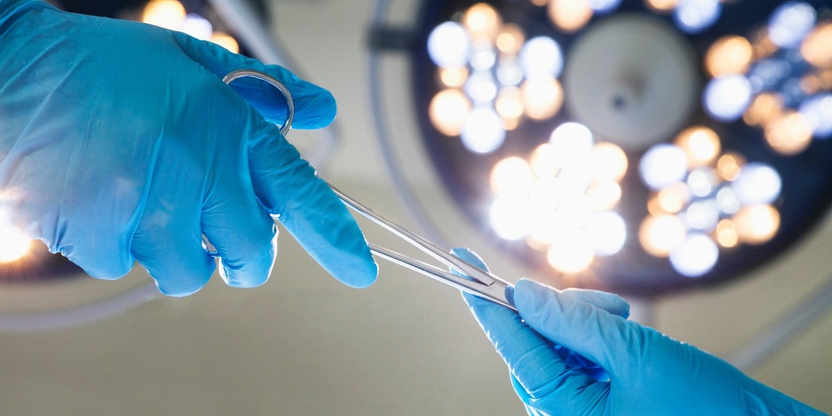 Surgeon getting ready for an interventional cardiology procedure