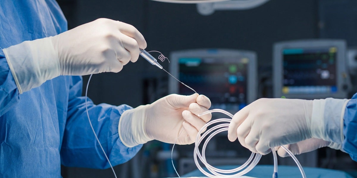 Surgeon getting ready for an interventional cardiology procedure