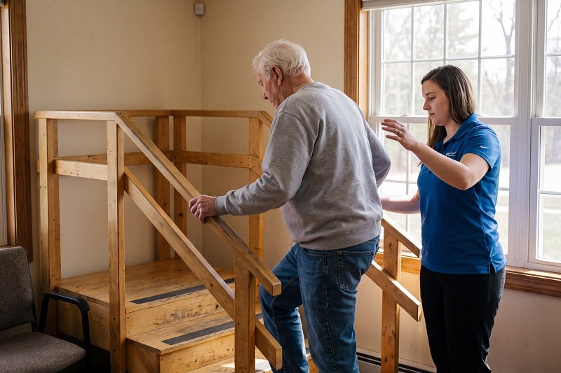 VHS resident at occupational therapy appointment