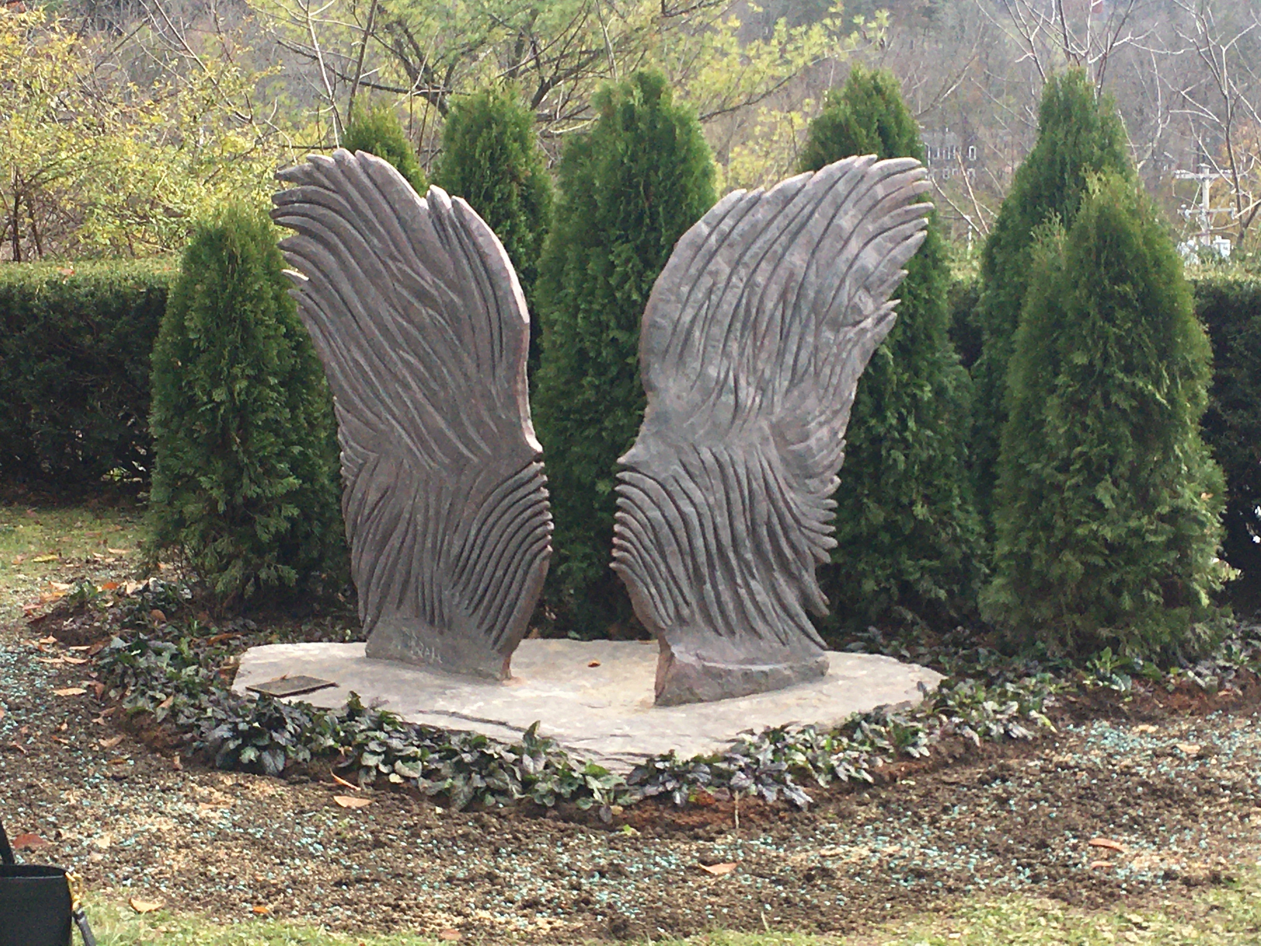 "Abiding Hope" by sculptor Bobby Jacobs.