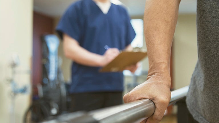 patient in rehab room