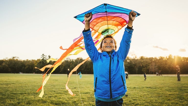 child with kite