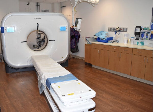 The Phillips Incisive CT at Bassett Medical Center is shown in this photo