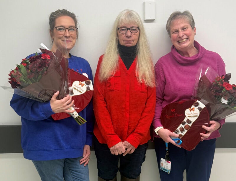 Ashley, Carol, and Carolyn at A.O. Fox Hospital